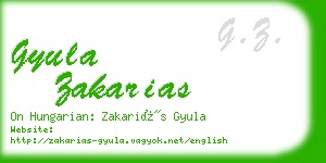 gyula zakarias business card